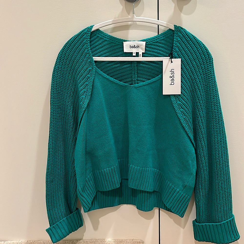 Ba&sh green sweater